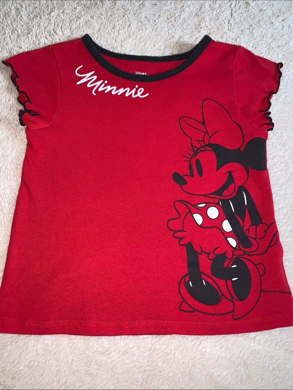 Disney Minnie Mouse Red Top 4T EUC